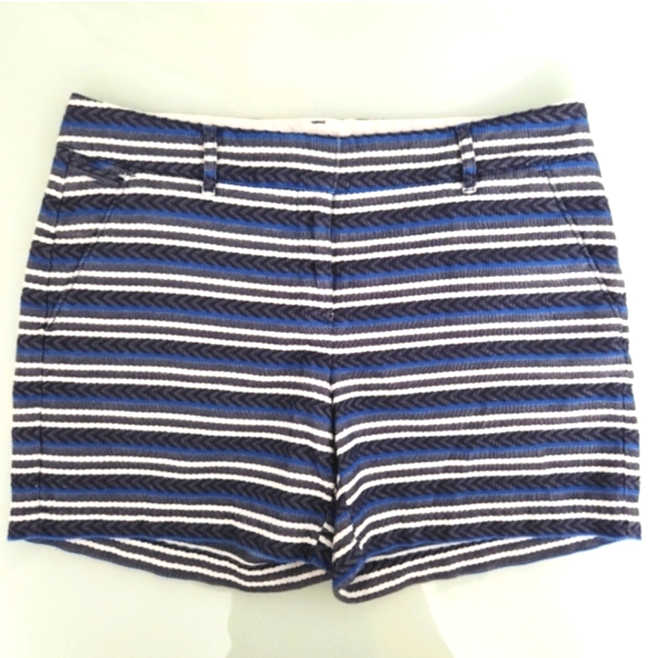 Lands' End Navy And White Striped Women's Shorts